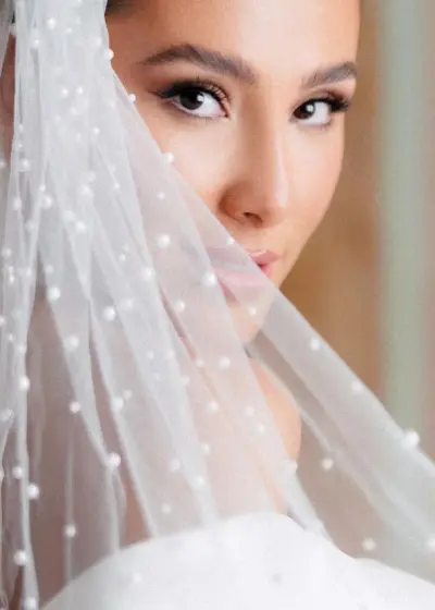Bride in wedding dress